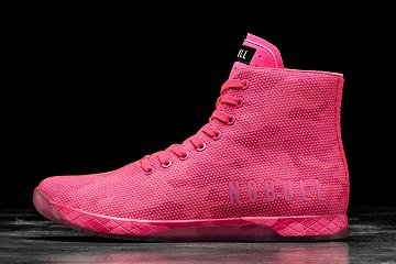 Pink Nobull High-Top Neon Camo Women's Trainers | CA E2101B